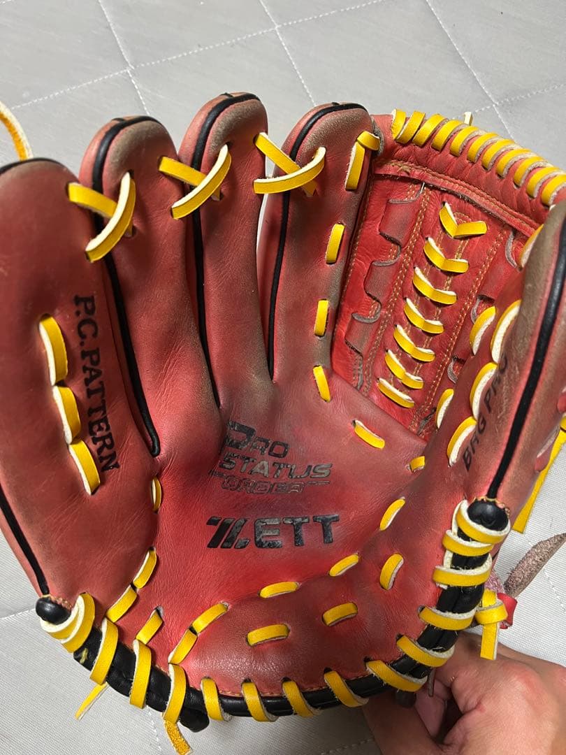 【ヒモ全交換済み中古】ZETT プロステイタスオーダー　軟式一般　左投げ