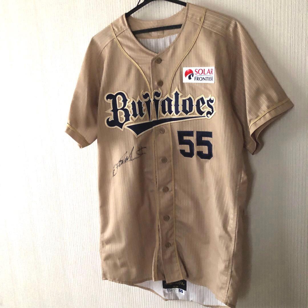 オリックス・バファローズ　T-岡田選手オーセンティックサードユニフォーム・色紙