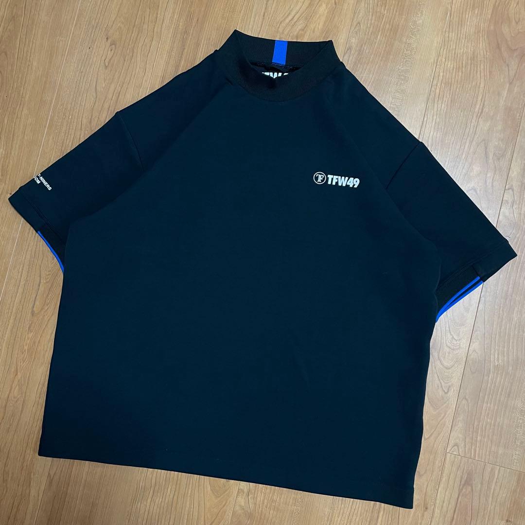 定価3.4万　2025モデル　TFW49 モックネック Tシャツ　ブラック　XL