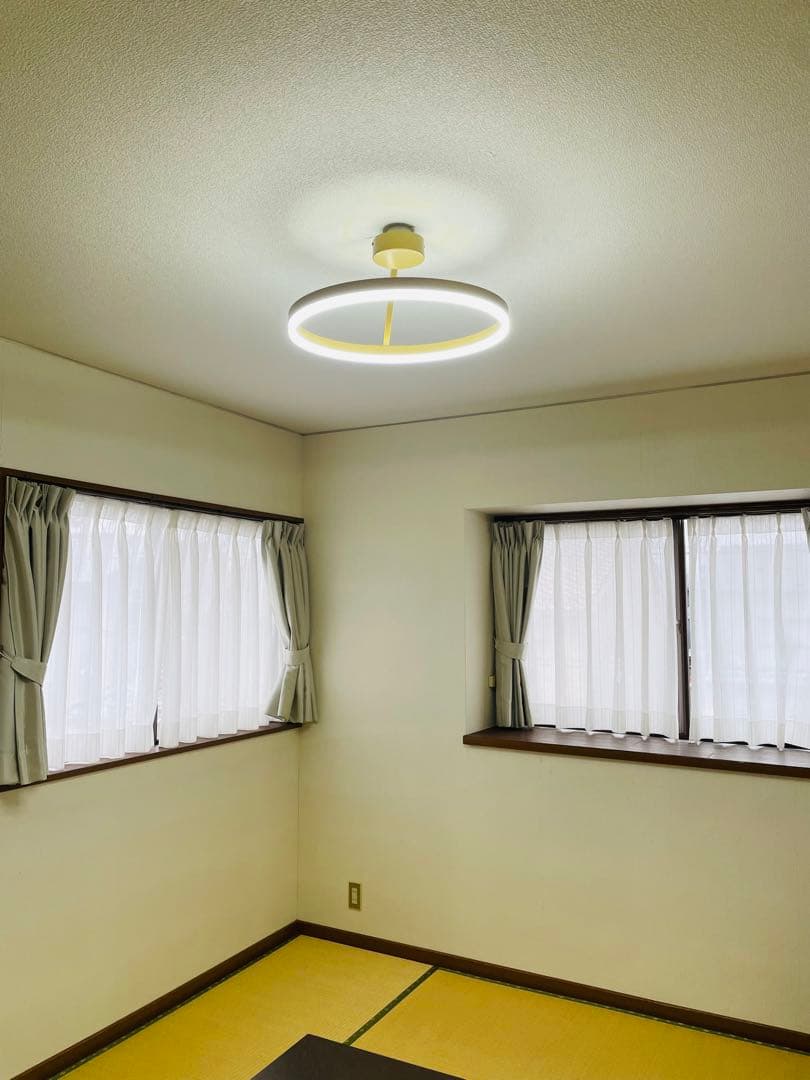 【美品】北欧風 LEDシーリングライト 調光調色 リングライト