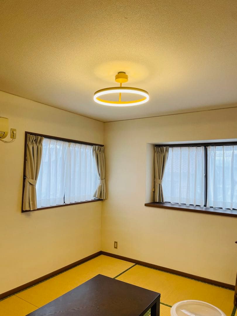 【美品】北欧風 LEDシーリングライト 調光調色 リングライト