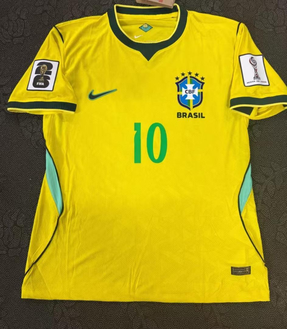 ブラジル代表 2026 FIFA ホーム半袖 ネイマール 10番 ユニフォーム