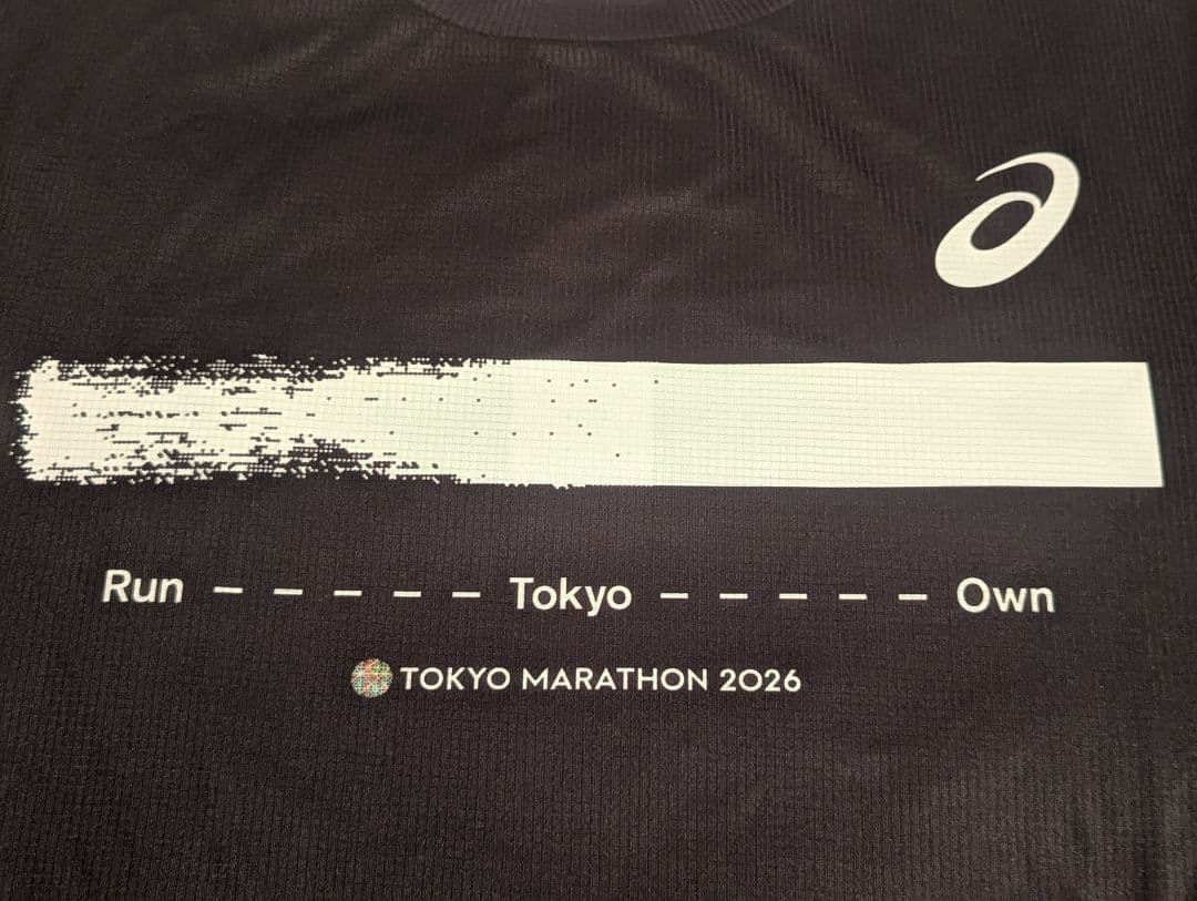 【新品未使用】東京マラソン2026 ASICS シグネチャーTシャツ 海外M