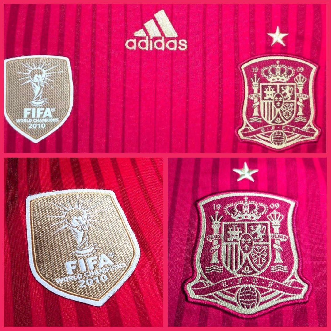 古着 サッカー スペイン代表 ユニフォーム シャドウストライプ Lサイズ相当