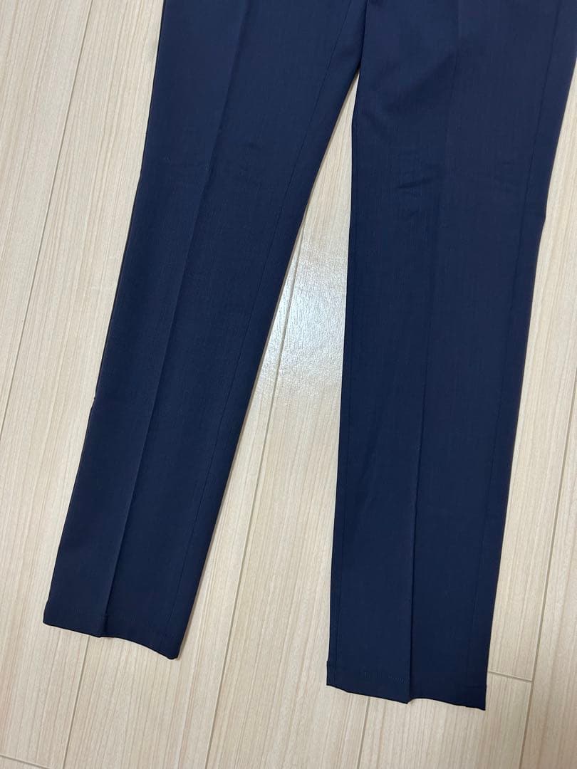 【美品】デサントゴルフ ウール混 ロングパンツ メンズ 79(M) ネイビー