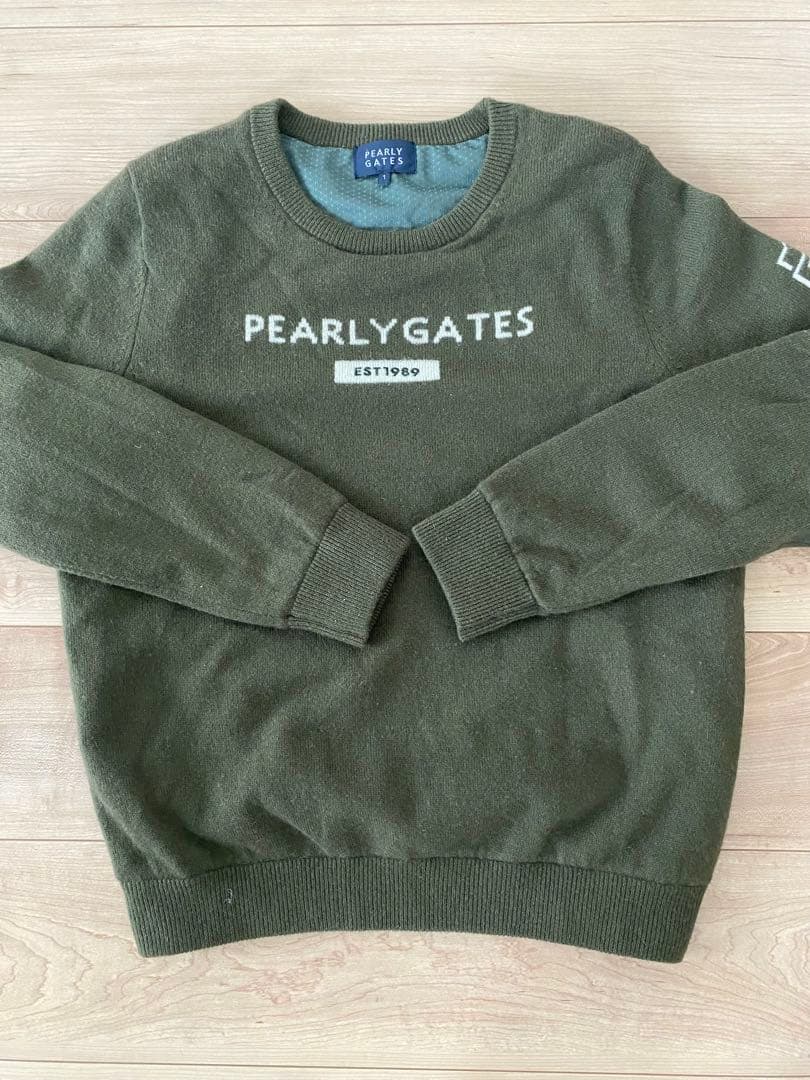 PEARLY GATES 防風蓄熱発熱オリーブ セーター