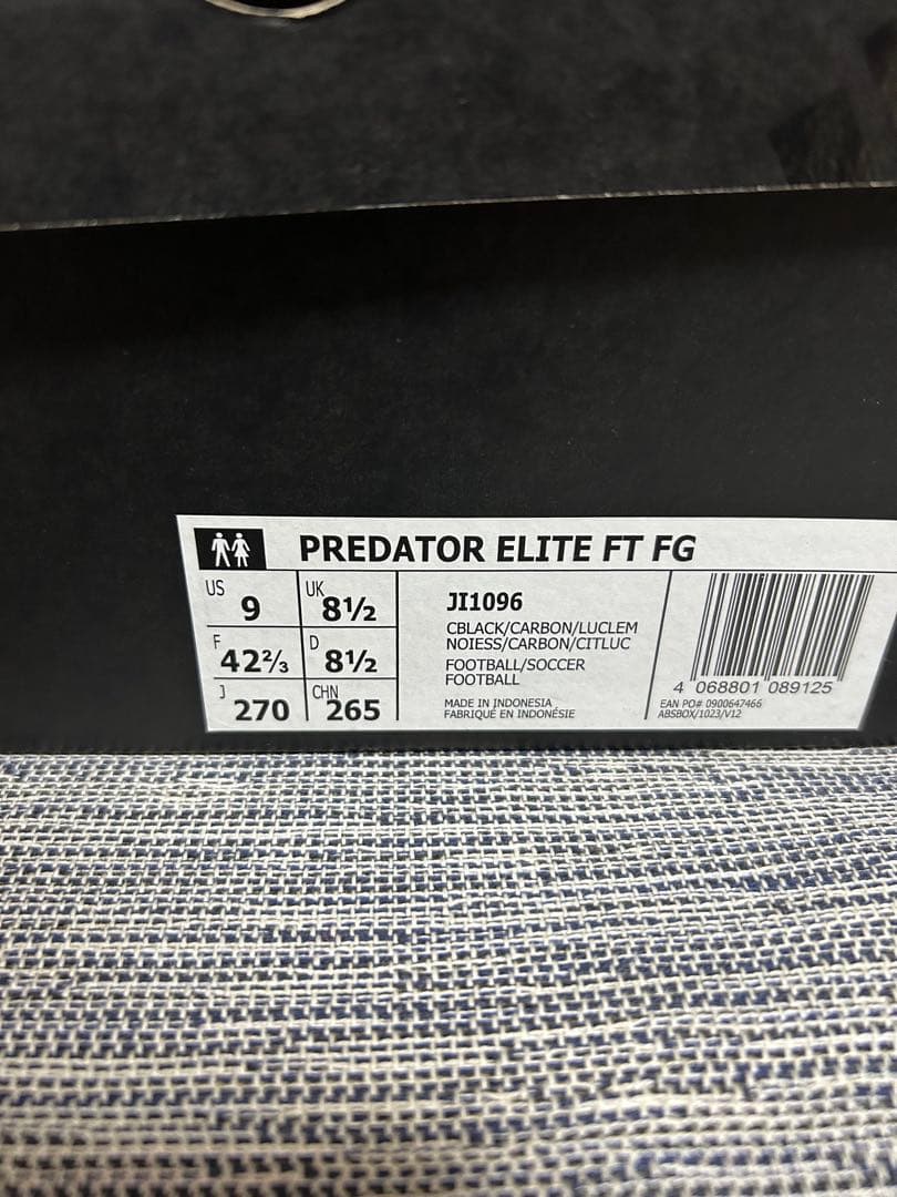 adidas Predator サッカーシューズ スパイク ブラック/イエロー