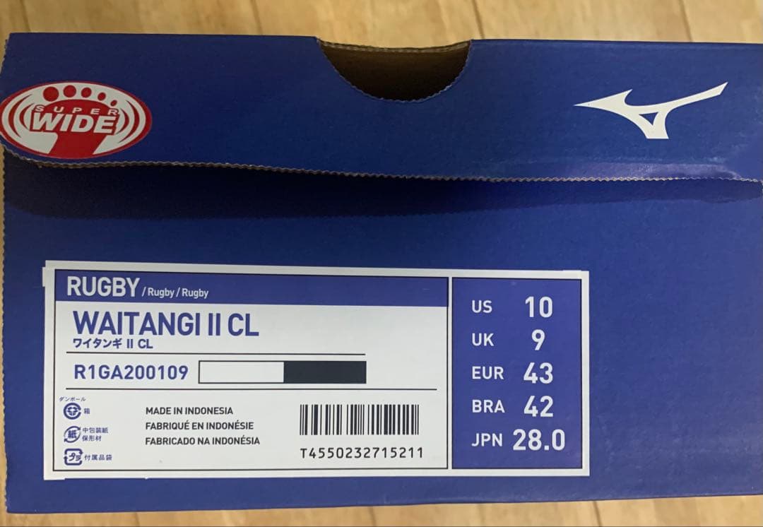 MIZUNO(ミズノ)ラグビースパイクシューズ ワイタンギII CLサイズ28㎝