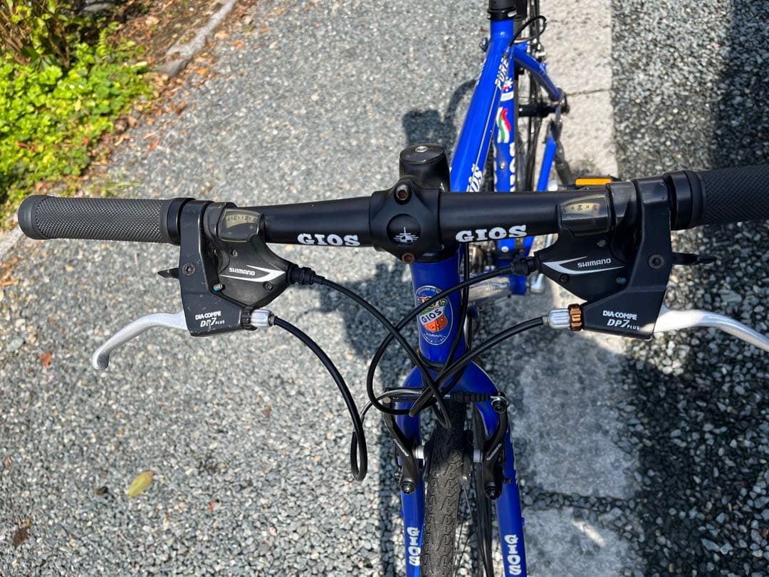 熊本　GIOS PUREの青いクロスバイク　46