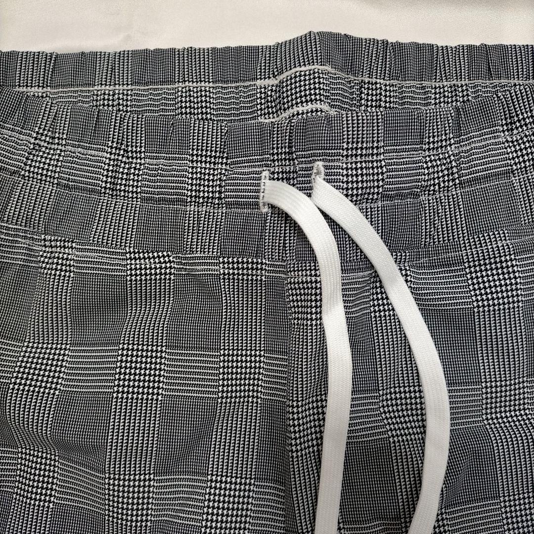 【新品未使用】チェック柄 スカル グレー ハーフパンツ M メンズ 正規品