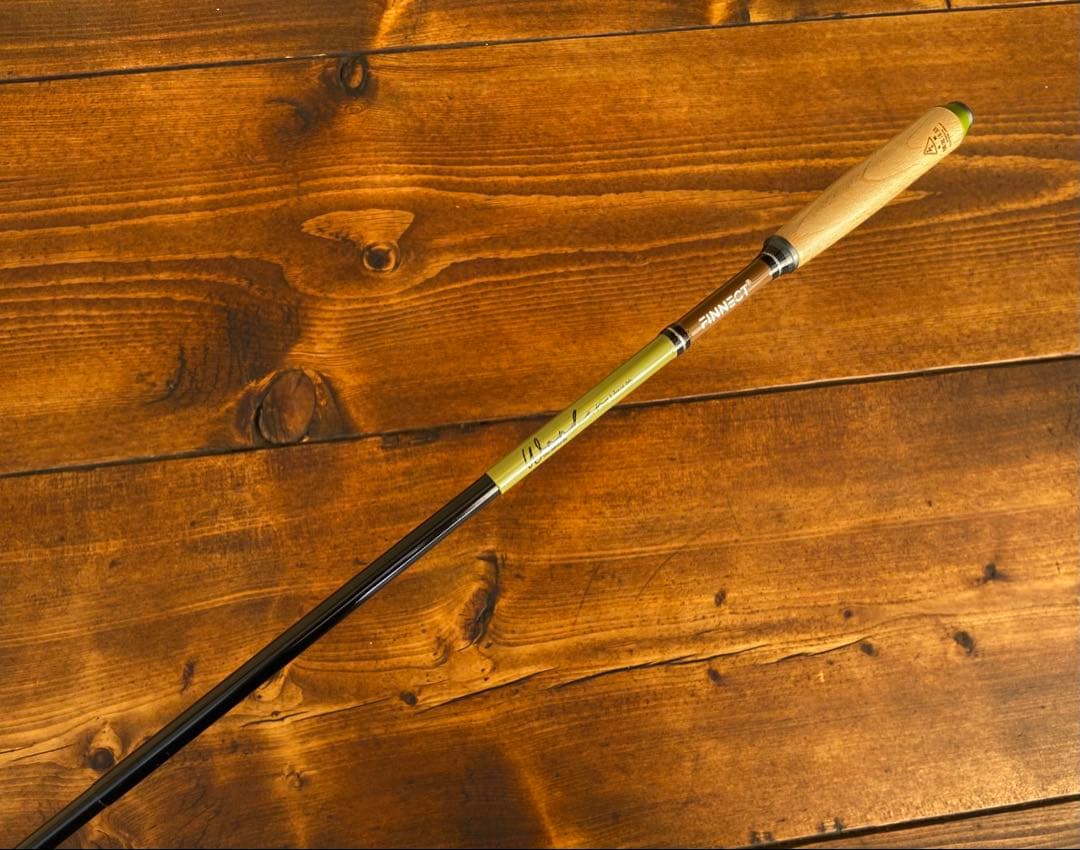 小物釣り竿　タナゴ竿　150cm ウッドグリップ　振り出し竿　ブラウン