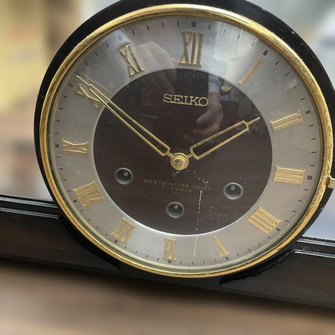▲SEIKO/セイコー ヴィンテージ 置時計 手巻き式 ゼンマイ時計