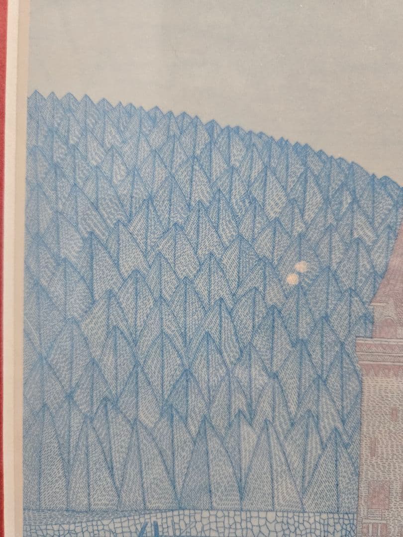 南桂子　城　額装　ポスター　版画　リトグラフ