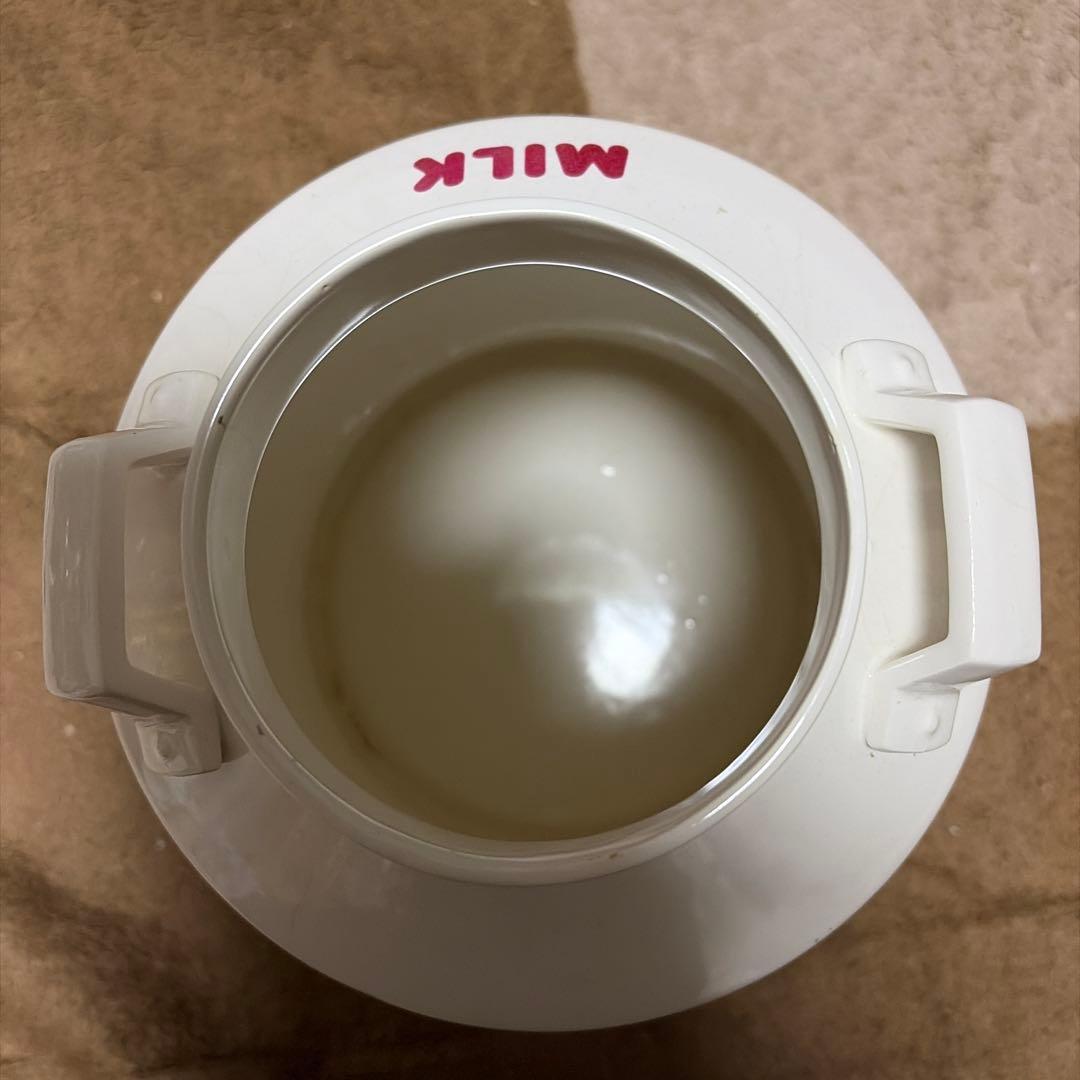 レア！　河口湖ミルク缶　陶器　非売品　レトロ　花瓶　アンティーク　40数年前