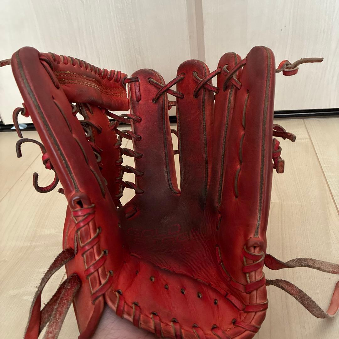 アシックス硬式グローブ 右投げ レッド