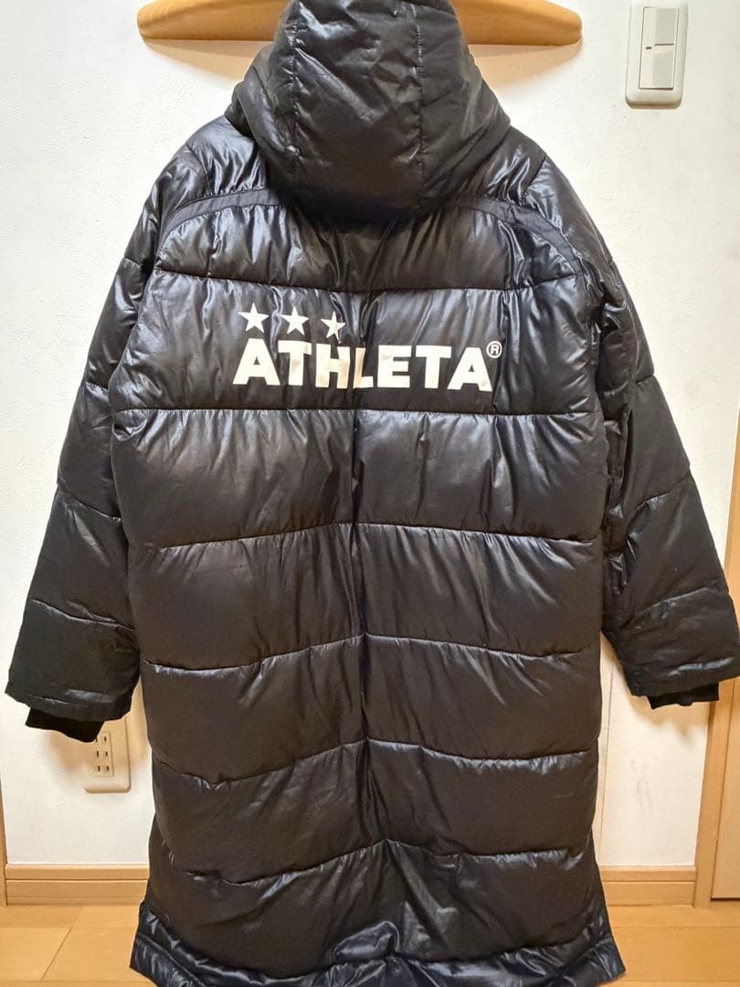 【かえで】ATHLETA 黒 ベンチコート Lサイズ