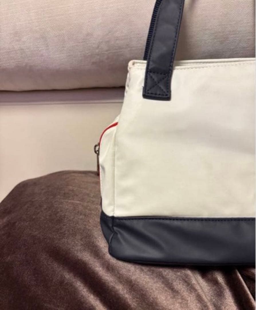 Munsingwear マンシングウェア バッグ 白×ネイビー ロゴ刺しゅう