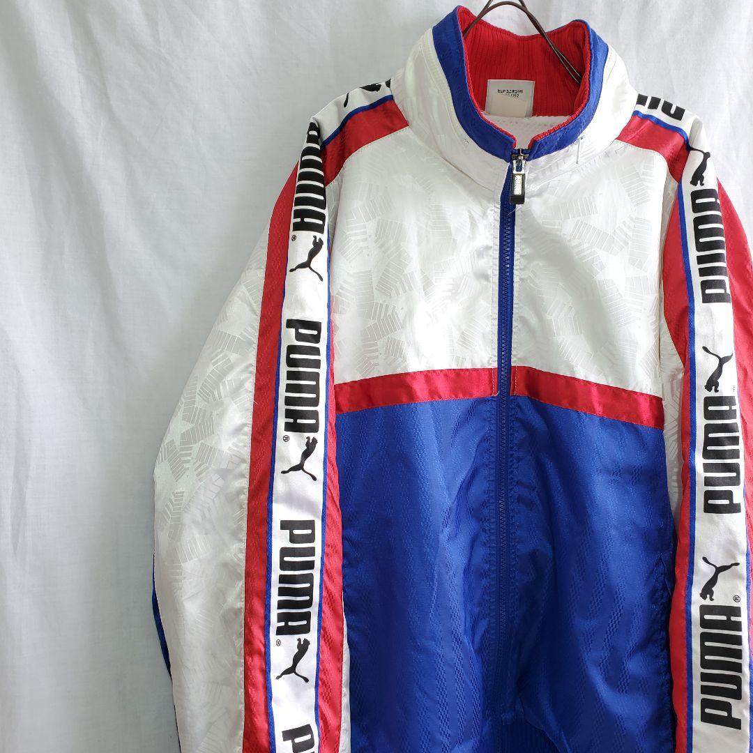 90ｓ ＰＵＭＡ デカロゴ サイドライン ジャンパー ナイロンジャケットトリコ