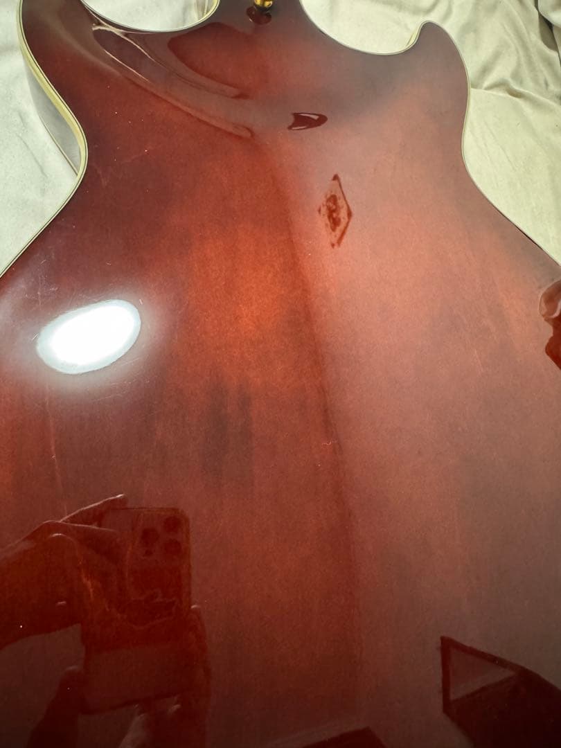 Ibanez AMH90QM TBL フルアコギター 限定カラー　ケースセット