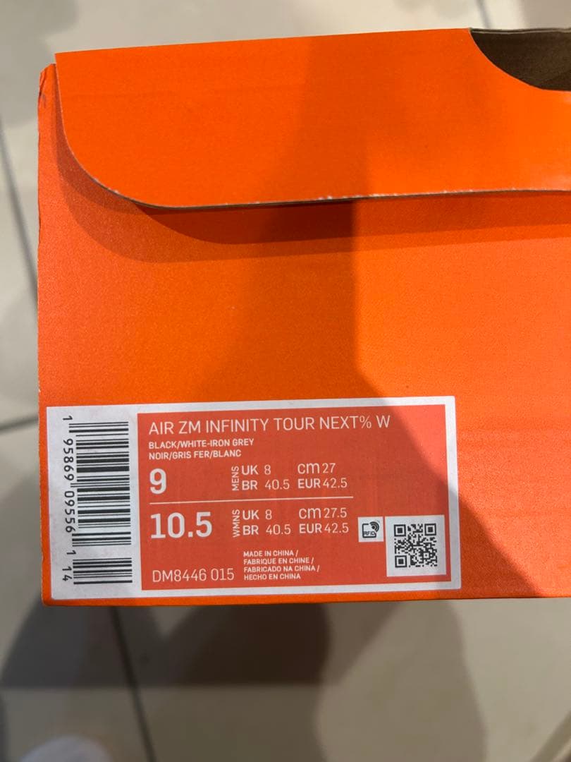 新品未使用！NIKE AIR ZOOM INFINITY TOUR NEXT%