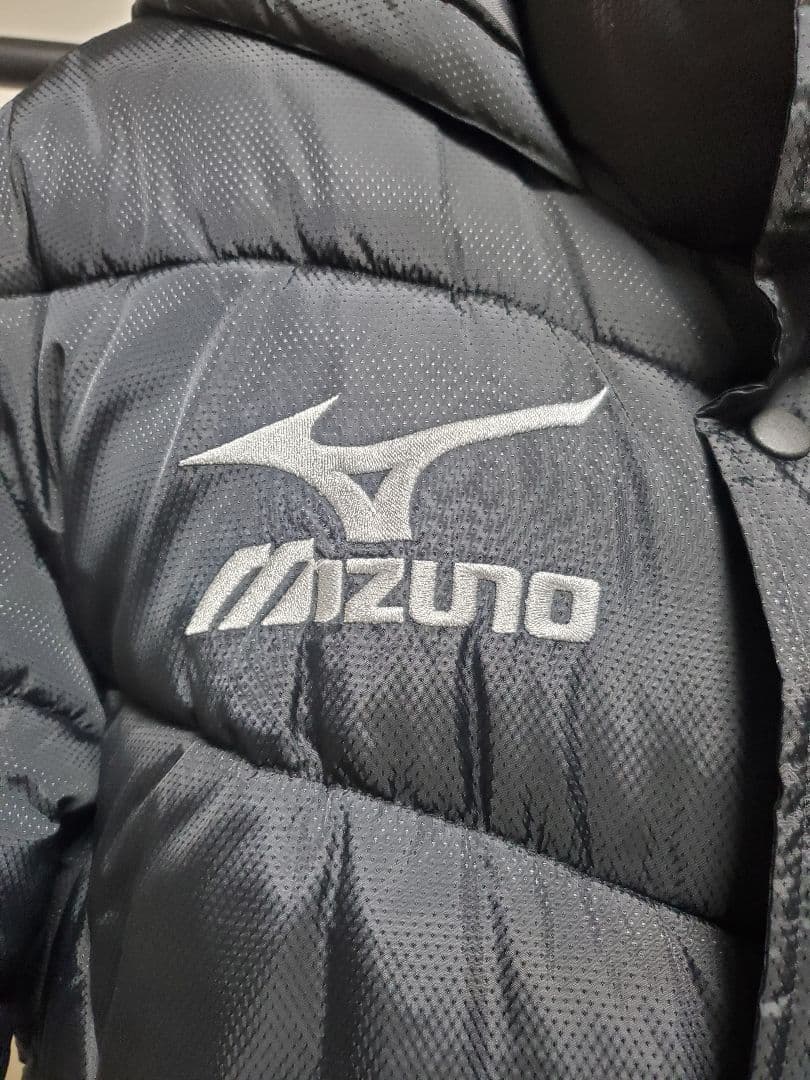 【値下げ】Mizuno ブラック ロングベンチコート　メンズ　Mサイズ