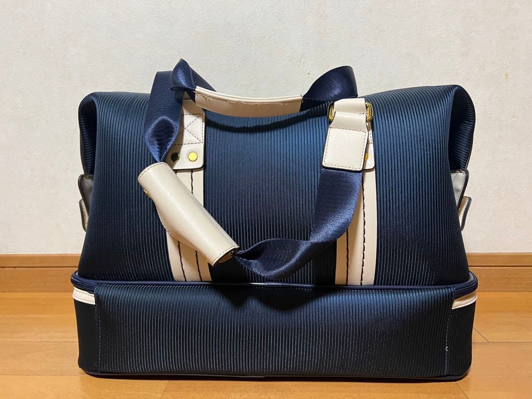POLOゴルフバッグ、ボストンバッグ スポーツ シューズ収納付き 防水 ネイビー