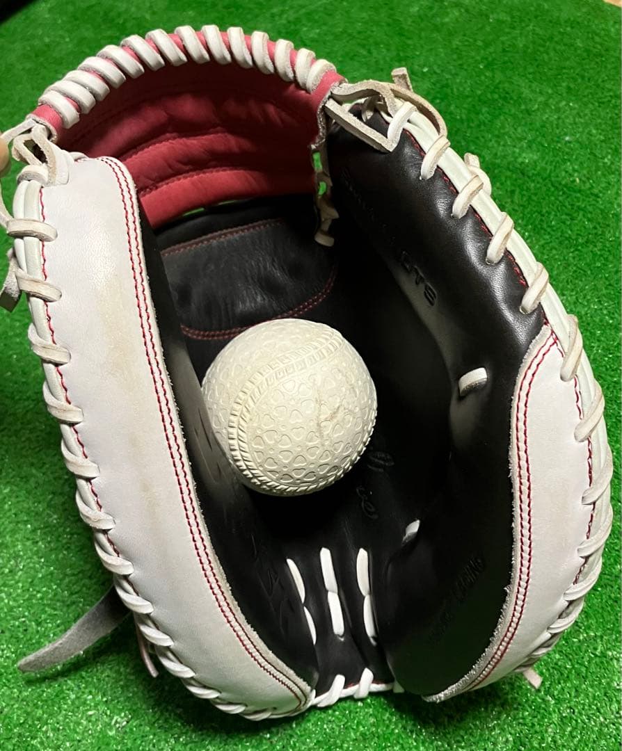 一般 軟式野球 キャッチャーミット エスエスケイ SSK 大人サイズ 赤白