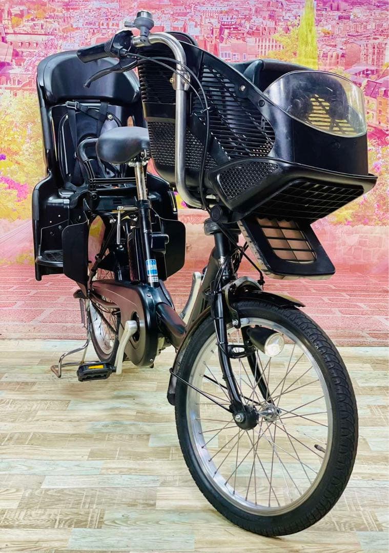 K1984 電動自転車パナソニック子供乗せ 20インチ 8Ah ブラック