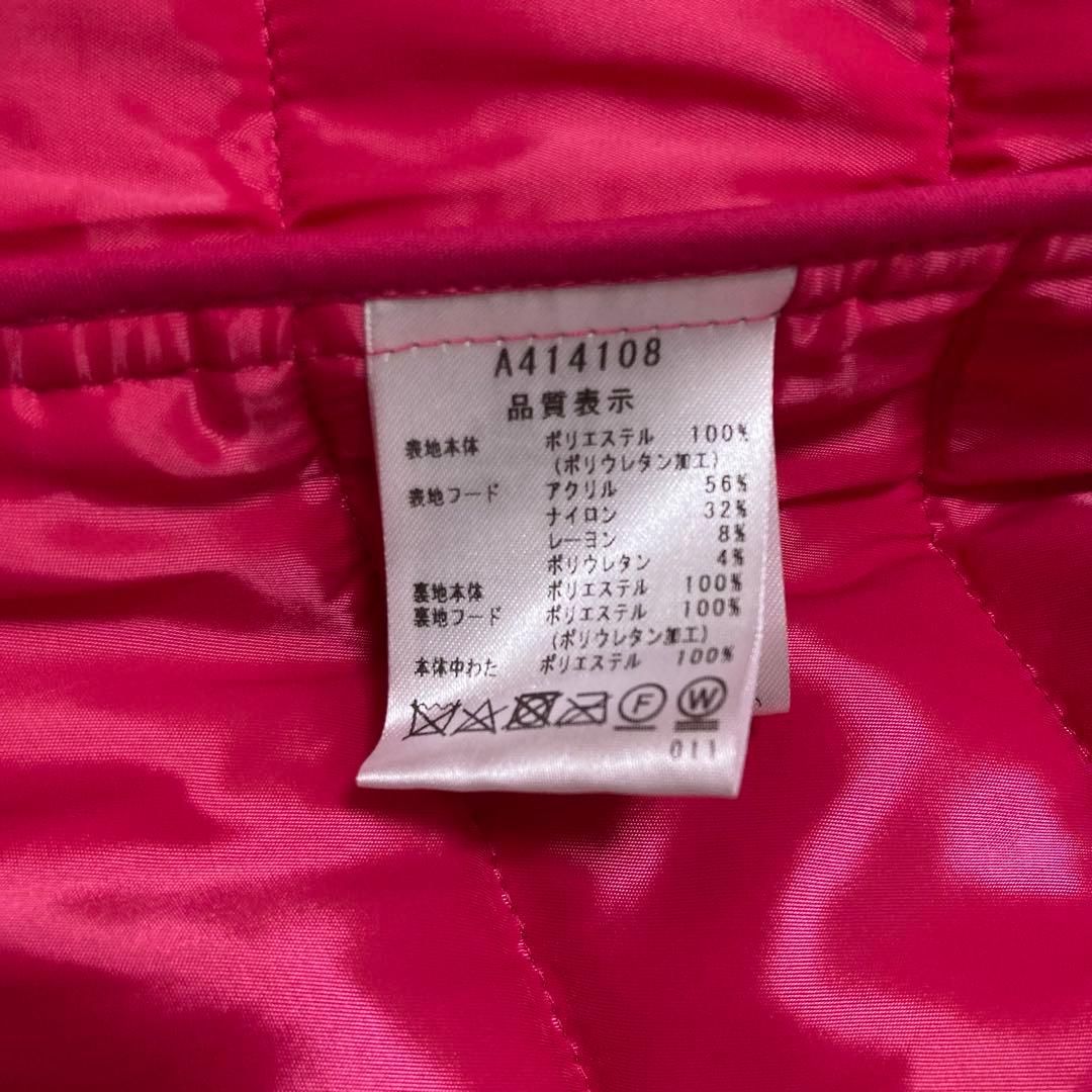 【美品】ARCHIVIO アルチビオ 中綿ジャケット 半袖 フーディピンク 36