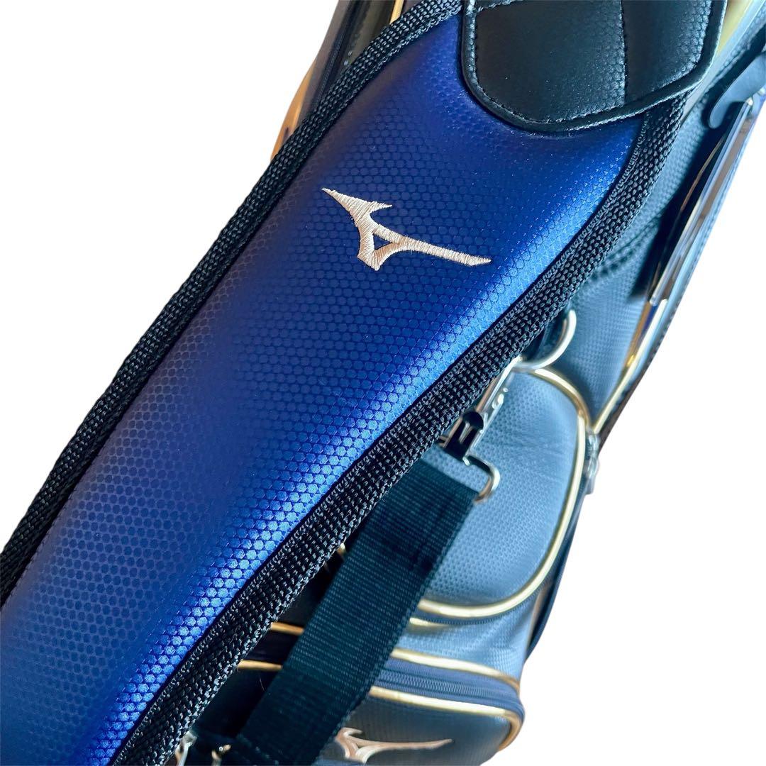 mizuno ミズノ ゴルフ キャディバッグ 9.5型【ブラック×ネイビー】