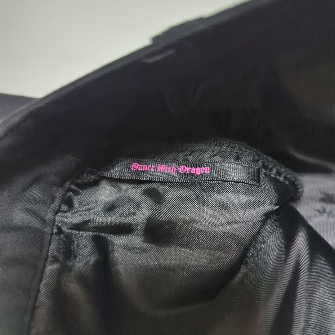ダンスウィズドラゴン　スカル刺繍 黒 プリーツスカート　サイズ「３」