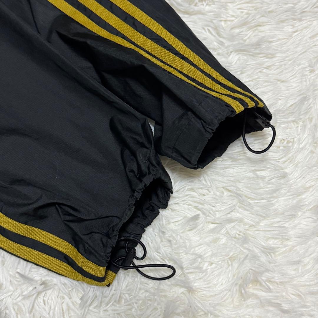 adidas ナイロンジャケット パンツ ブラック ゴールド セットアップ M