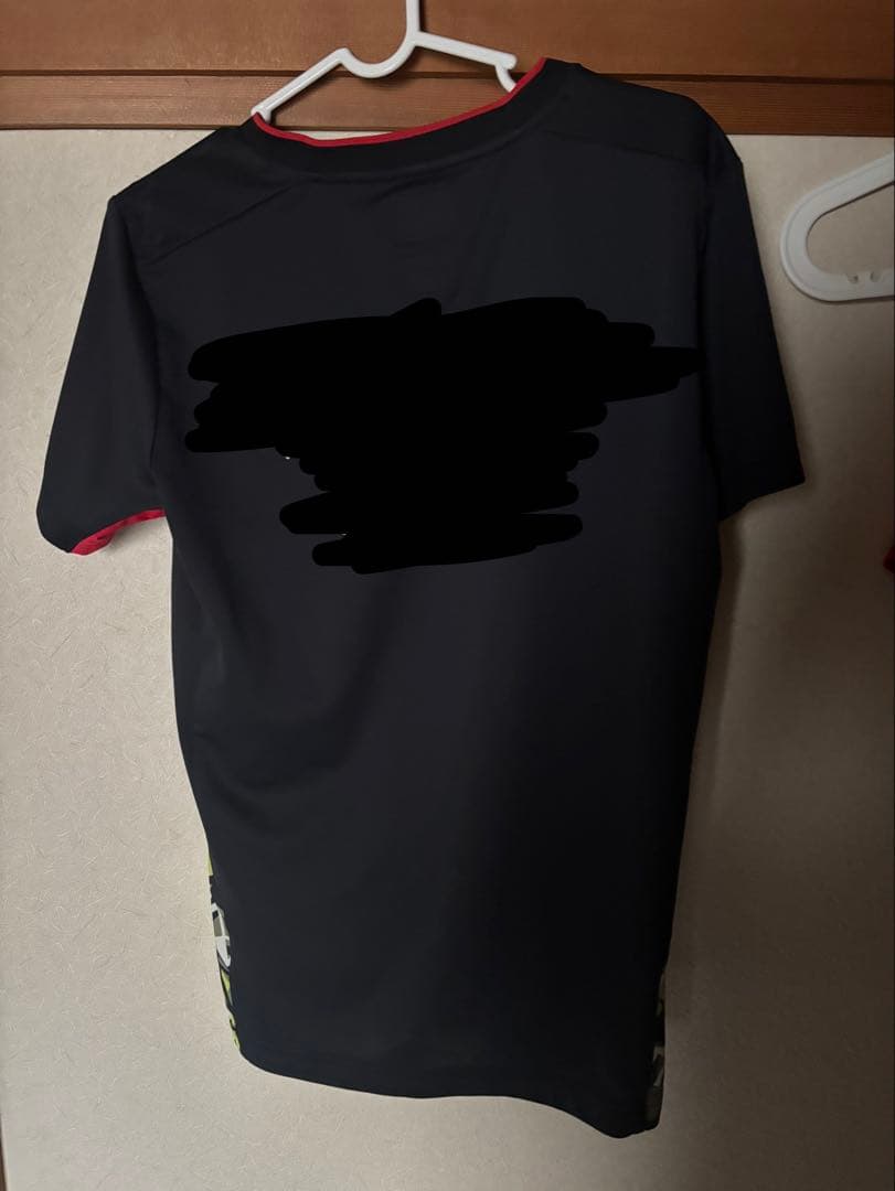 YONEX バドミントン日本代表モデル Tシャツ 黒/緑 高校名入ってます