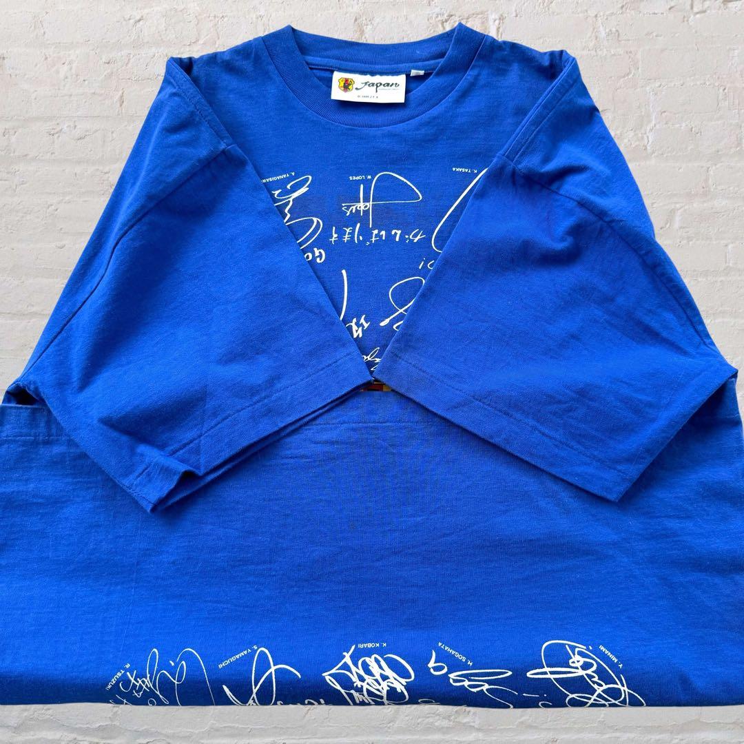 【超希少】激レア 90s サッカー日本代表 ビンテージTシャツ サインデザイン