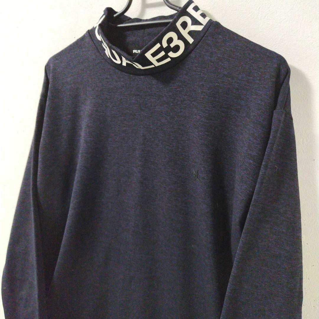 1PIU1UGUALE3 RELAX 長袖モックネックシャツロゴハイネック XL