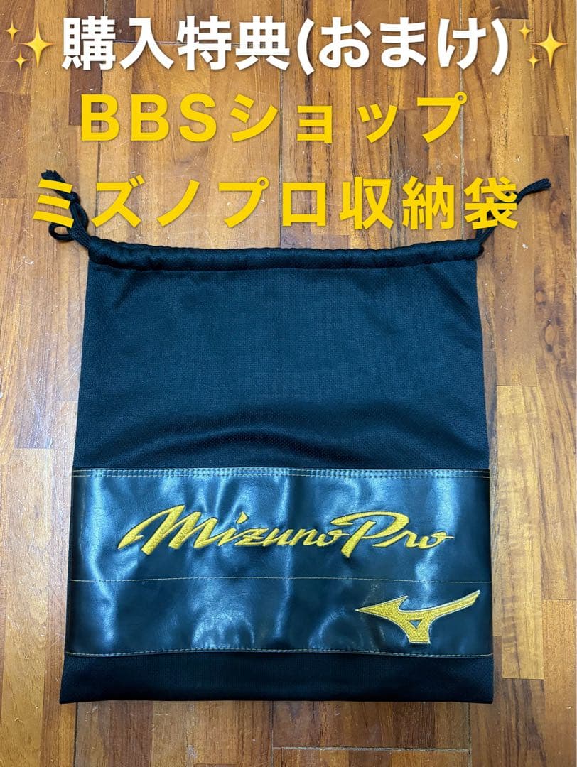 【希少】ミズノプロ 硬式用 内野手グラブ 最高級キップレザー使用　良型　収納袋付