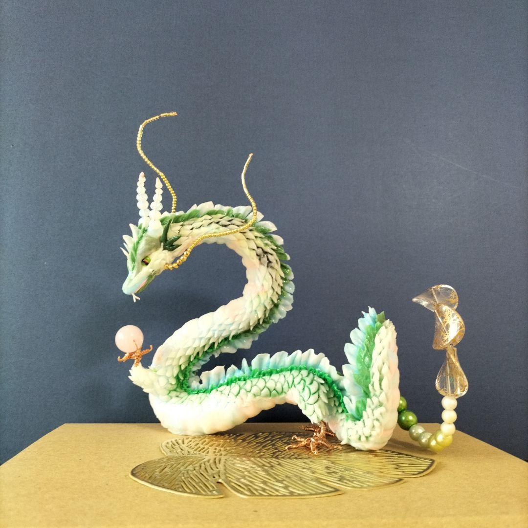親子 龍の置物　新出発　縁起物 オブジェ