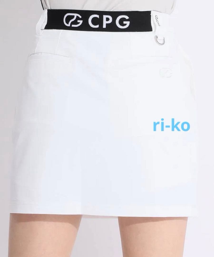 【新品タグ付】 CPG♪ホワイト スカート サイドスリット インナーパンツ一体型
