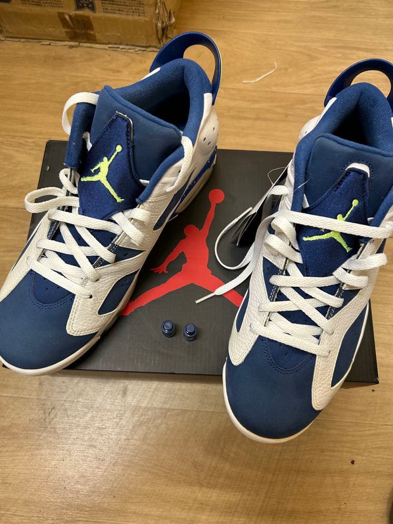 値下げ！Air Jordan 6 ホワイト/ネイビー/グリーン