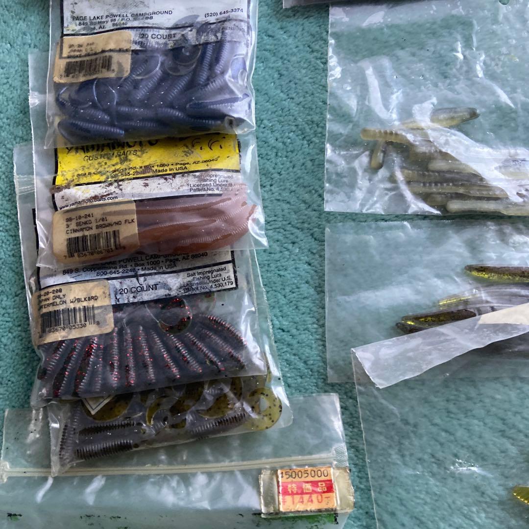 古いワーム　フック　レア　釣り　フィッシング 大量　まとめ売りゲーリーヤマモト