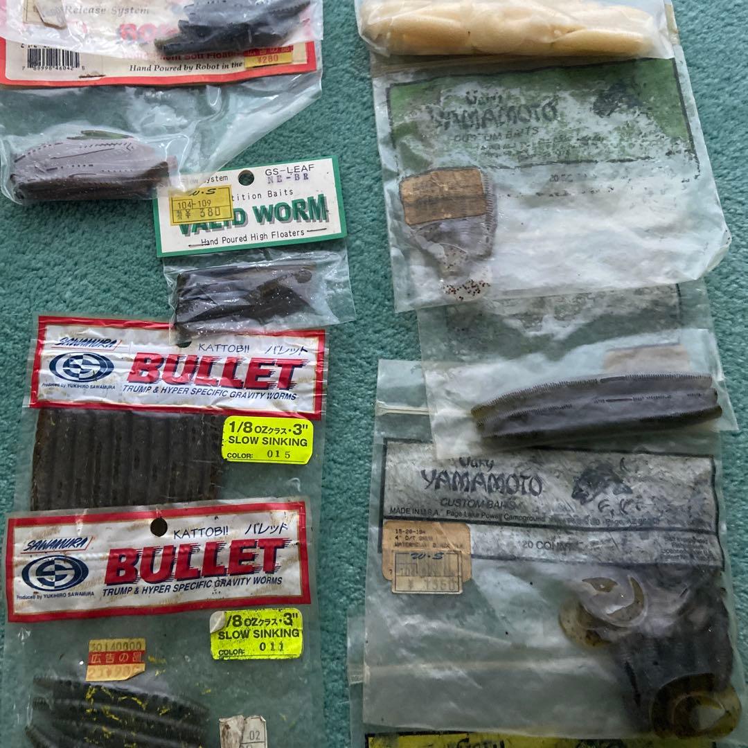 古いワーム　フック　レア　釣り　フィッシング 大量　まとめ売りゲーリーヤマモト