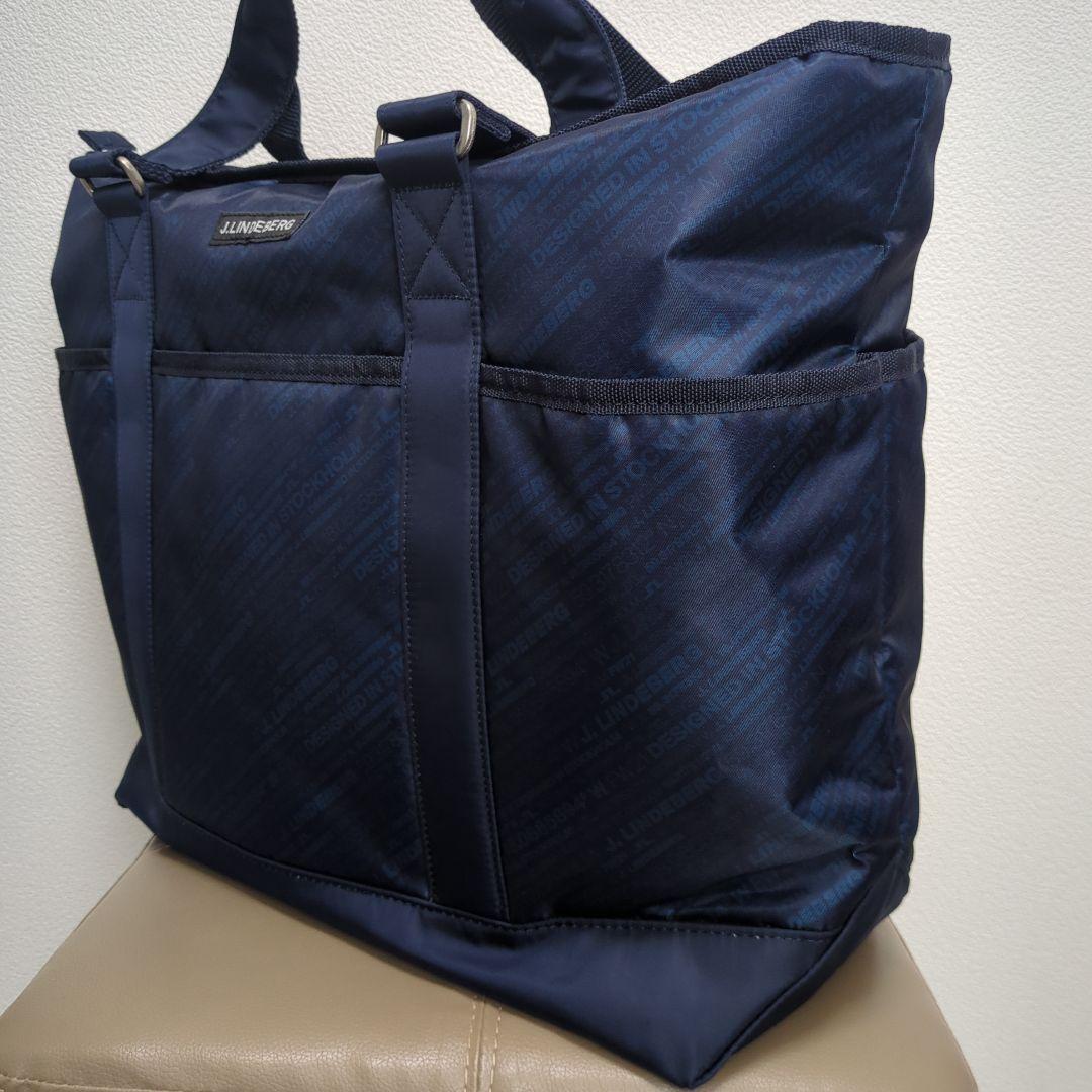 Tac　【美品】J.LINDEBERG ネイビー トートバッグ