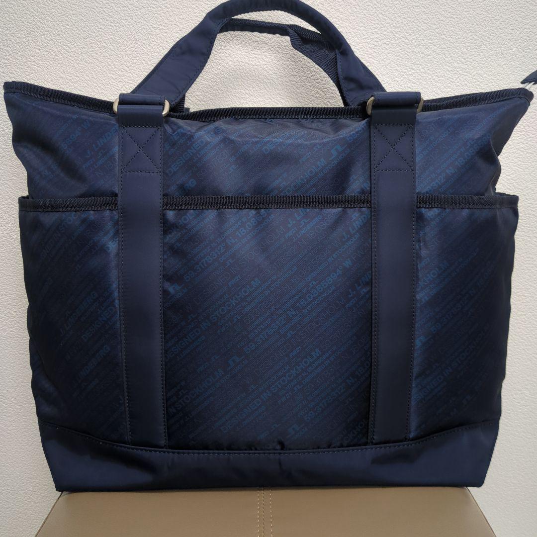 Tac　【美品】J.LINDEBERG ネイビー トートバッグ