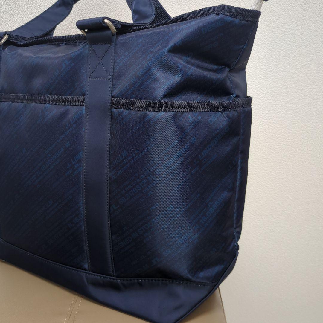 Tac　【美品】J.LINDEBERG ネイビー トートバッグ