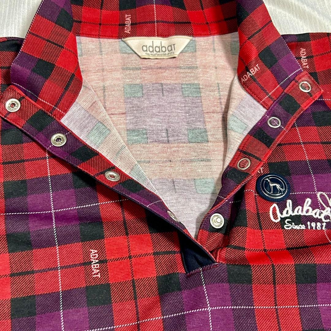 【美品】ADABAT　アダバット　ローネックシャツ　ゴルフウェア　Mサイズ