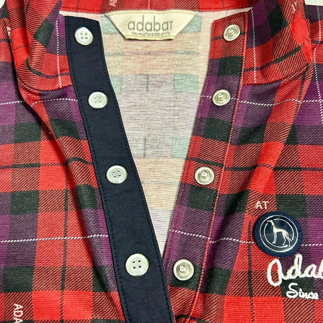 【美品】ADABAT　アダバット　ローネックシャツ　ゴルフウェア　Mサイズ