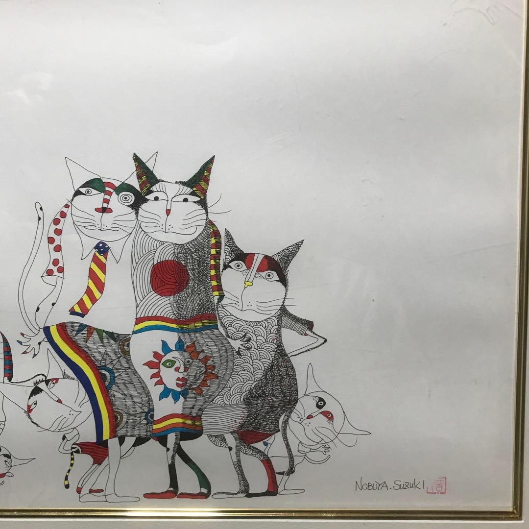 画家　鈴木信也　猫の絵