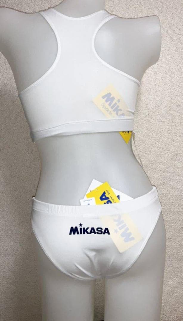 MIKASA ビーチバレー用ビキニ水着セット 白 L