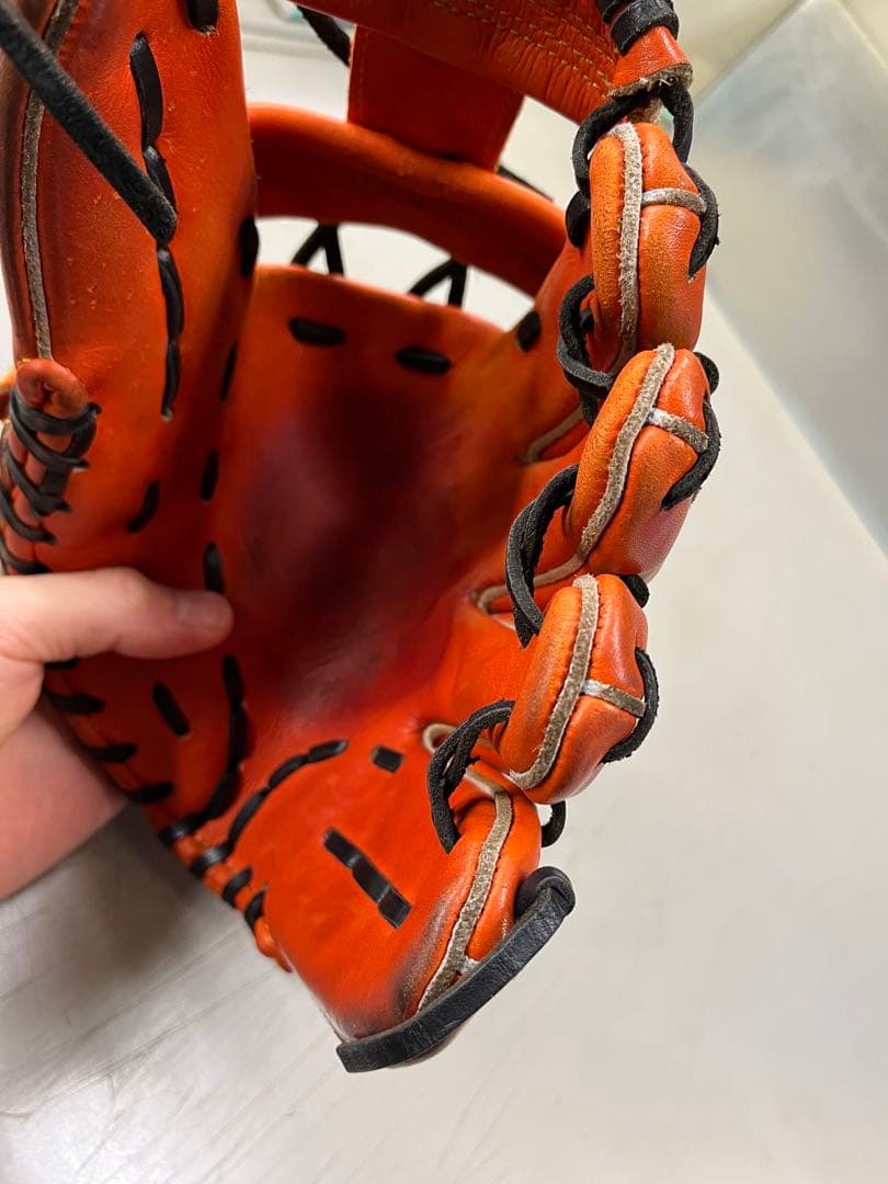 タマザワ　玉澤　軟式　グローブ　内野手　右投げ　オレンジ