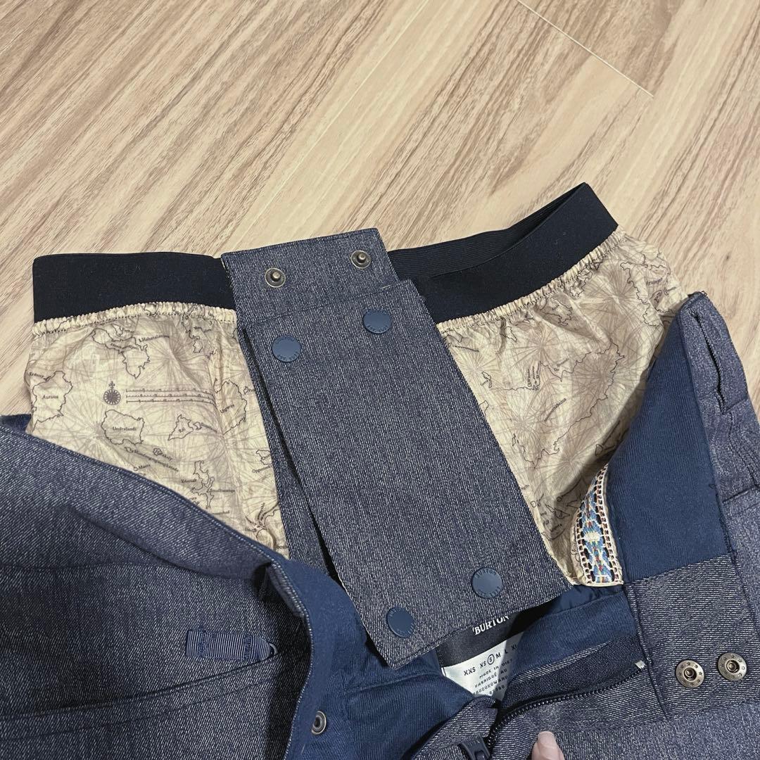 BURTON デニム スノーボードパンツ S レディース スキーウエア 美品